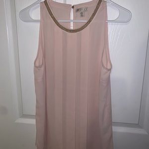 Pink Tank Top with Gold Collar